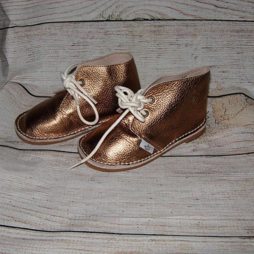 Monkey Feet Gold Leather Shoes Toddler 2-3 years